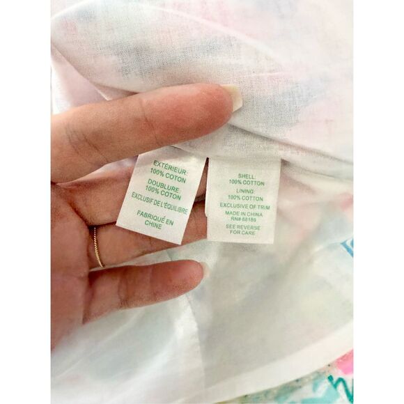 Lilly Pulitzer Multicolor Summer Remix‎ Patchwork Pearl Top Size 0 - Picture 5 of 6